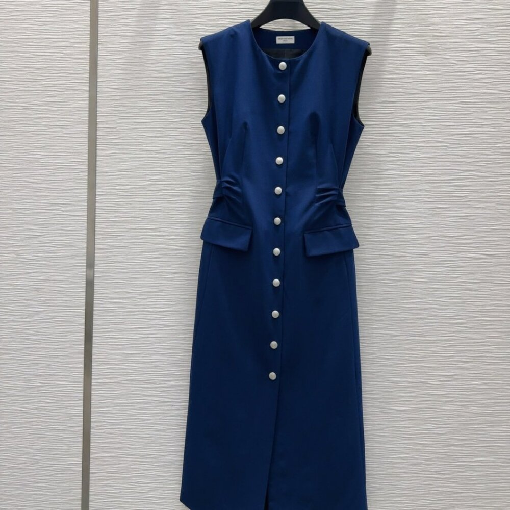 Dries Van Noten 2025 new blue vest dress